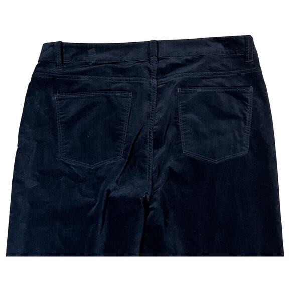 Talbots Heritage Black Velvet Velour Straight Leg Slacks Dress Pants Size 14 - Picture 6 of 7
